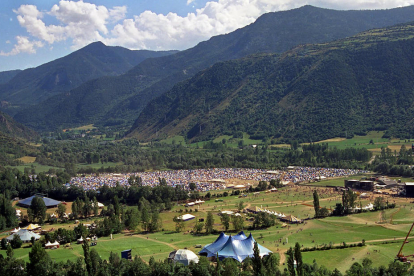 El recinte d’Escalarre durant la primera edició del festival, que es va celebrar el 1996.
