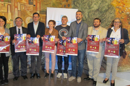 La Diputación acogió ayer la presentación de la final de la Supercopa de Catalunya de balonmano.