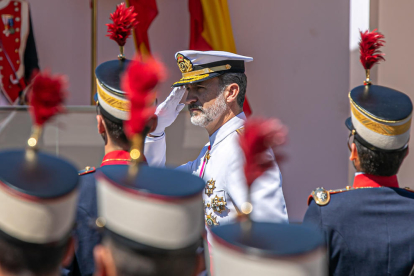 El rei Felip VI va presidir la desfilada del Dia les Forces Armades.