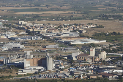 Imatge aèria del polígon industrial El Segre de Lleida.