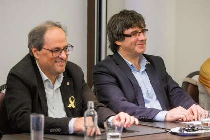 Quim Torra i Carles Puigdemont, en una reunió anterior.