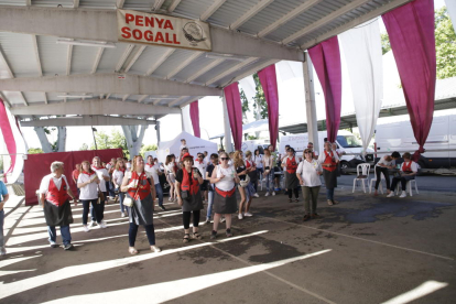 El color de los peñistas inundó ayer la ciudad.