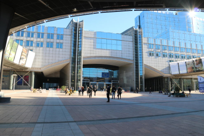 Imagen de la planta exterior del edificio del Parlamento Europeo.