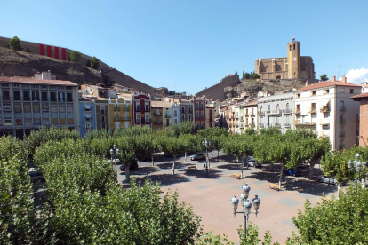 Vista de la plaza Mercadal de Balaguer.