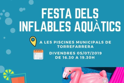 Torrefarrera celebra aquest divendres la Festa dels Inflables Aquàtics