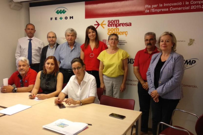 Els empresaris participants en el debat.