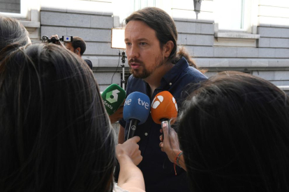 El secretario general de Unidas Podemos, Pablo Iglesias.
