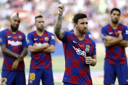 El Barça viatja als Estats Units sense Messi, lesionat en l'entrenament