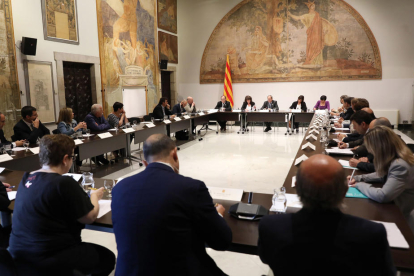 El president Torra i la consellera Jordà van presidir la cimera convocada ahir a Barcelona.