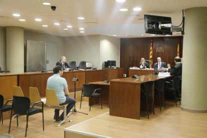L’acusat, ahir a l’Audiència de Lleida.