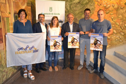 La organización presentó ayer la quinta edición del Transplant Bike en la Diputación.