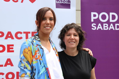 El candidato de ERC a la alcaldía de Barcelona, Ernest Maragall, ayer, después de la reunión con Colau.