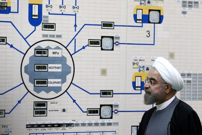 El president iranià, Hassan Rouhan, durant una visita a Bushehr.