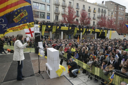 Imatge de Carme Forcadell a l’acte de final de campanya de l’ANC a Lleida, el 9-N.