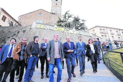 Torra se reunió con los alcaldes del Jussà y recibió explicacions en el Institut Geològic i Cartogràfic.