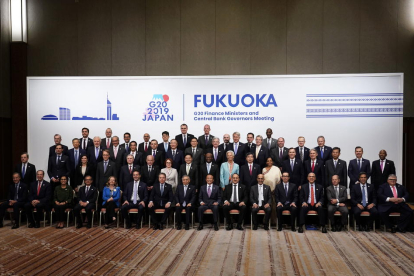 Imagen de los participantes en el encuentro del G-20, ayer.