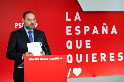 El secretari d’Organització del PSOE i ministre de Foment en funcions, José Luis Ábalos.
