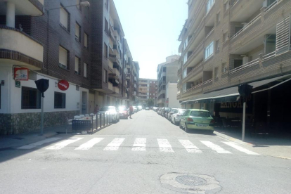 Una vista del carrer José Salarrullana de Fraga.