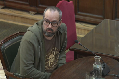 Enric Vidal durant la seua declaració com a testimoni en el judici del 'procés'.