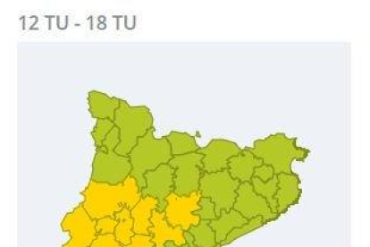 Imatge de la situació de calor a les comarques de Lleida