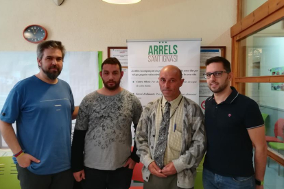 Presentación de las memorias de 2018 de Arrels Sant Ignasi, ayer en el centro abierto de la entidad.