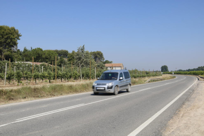 El accidente se produjo en este punto de la carretera entre Lleida y Artesa de Lleida