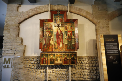 El retablo gótico de Capella puede verse hasta el próximo otoño en el Espai 0 del Museu de Lleida.