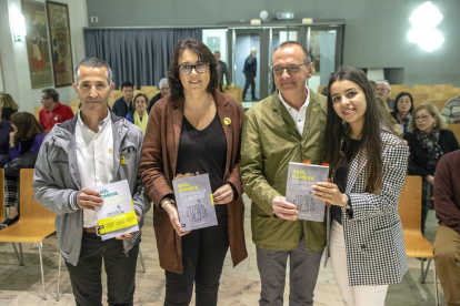Miquel Serra, Diana Riba i Pueyo, a la presentació del llibre.