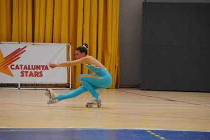 Una de las patinadoras que compitieron ayer en el inicio del Catalán cadete en Mollerussa.