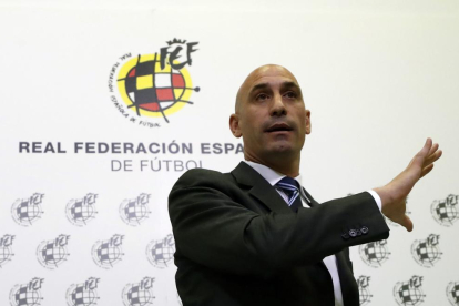 El presidente de la Federación Española de Fútbol, Luis Manuel Rubiales.