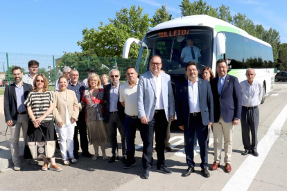 La presentació del bus exprés entre Alpicat i Lleida.