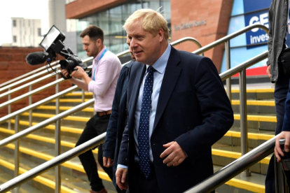 El primer ministre, Boris Johnson, ahir a Londres.