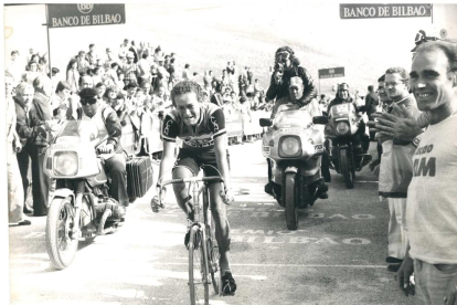 Ricardo Zúñiga, vencedor de l’etapa que va sortir de la Pobla el 1979.