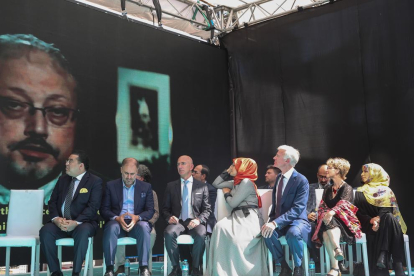 Un momento del homenaje celebrado por Jamal Khashoggi.