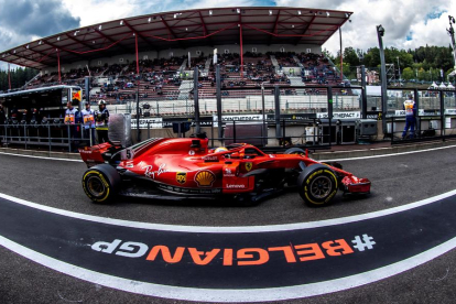Los Ferrari demostraron ayer su mejor rendimiento en Bélgica.