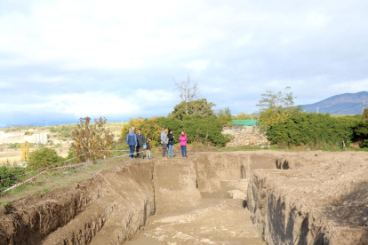 Restos romanos de la última excavación en Aeso, el pasado octubre.