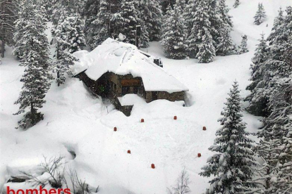 Rescate de una esquiadora en la Vall de Boí