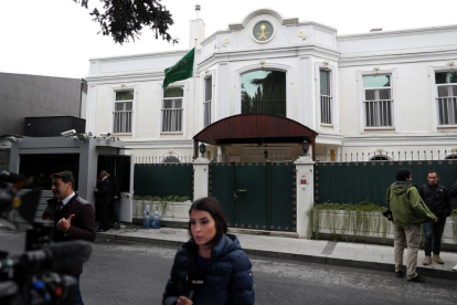 Imatge de la façana del consolat saudita a Istanbul.