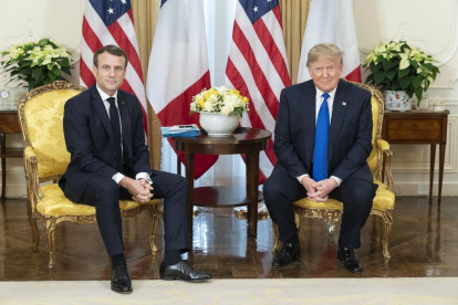 Macron i Trump van mantenir ahir una tensa reunió.