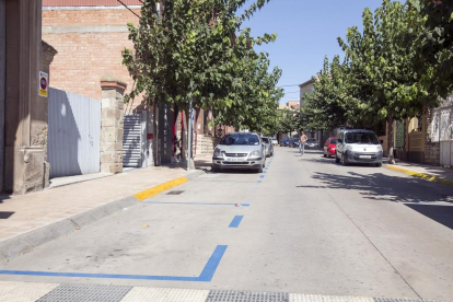 Las zonas azules de estacionamiento que se han habilitado en Guissona.