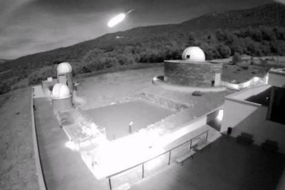 Imagen del bólido desde el Parc Astronòmic.