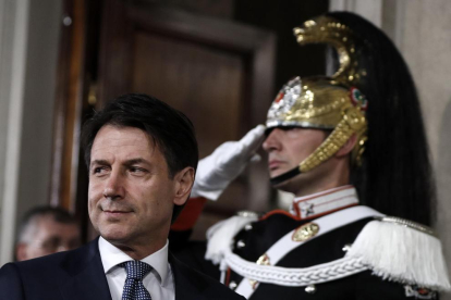 El candidat a primer ministre d’Itàlia, Giuseppe Conte, ahir.