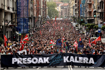 Manifestació a Bilbao en favor dels drets dels presos.