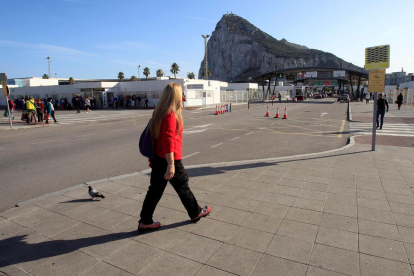 Imatge d’arxiu del pas fronterer amb Gibraltar.