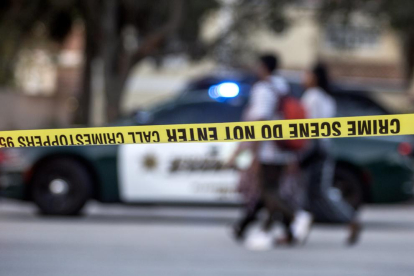 Cordón policial tras un tiroteo en EEUU. 