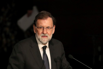 Mariano Rajoy, ahir, a Madrid.