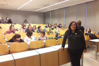 La científica Núria Salán, ayer en la conferencia en la UdL.