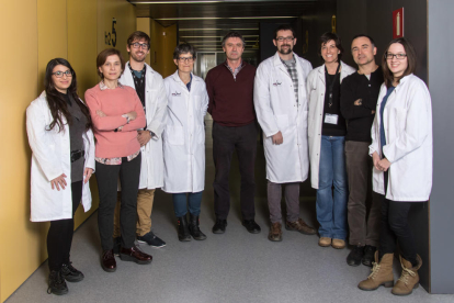 Foto de familia del grupo de investigación de Estrés Oxidativo del IRBLleida. 