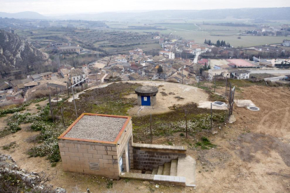 El depósito de agua para el consuno de boca de Sanaüja.