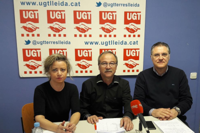 Alicia Buil, Antonio Rodríguez y José Luis Aguilà, ayer en rueda de prensa.